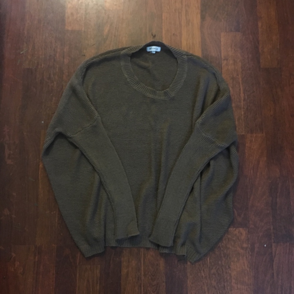 S/M knit brown winter oversized boho chic